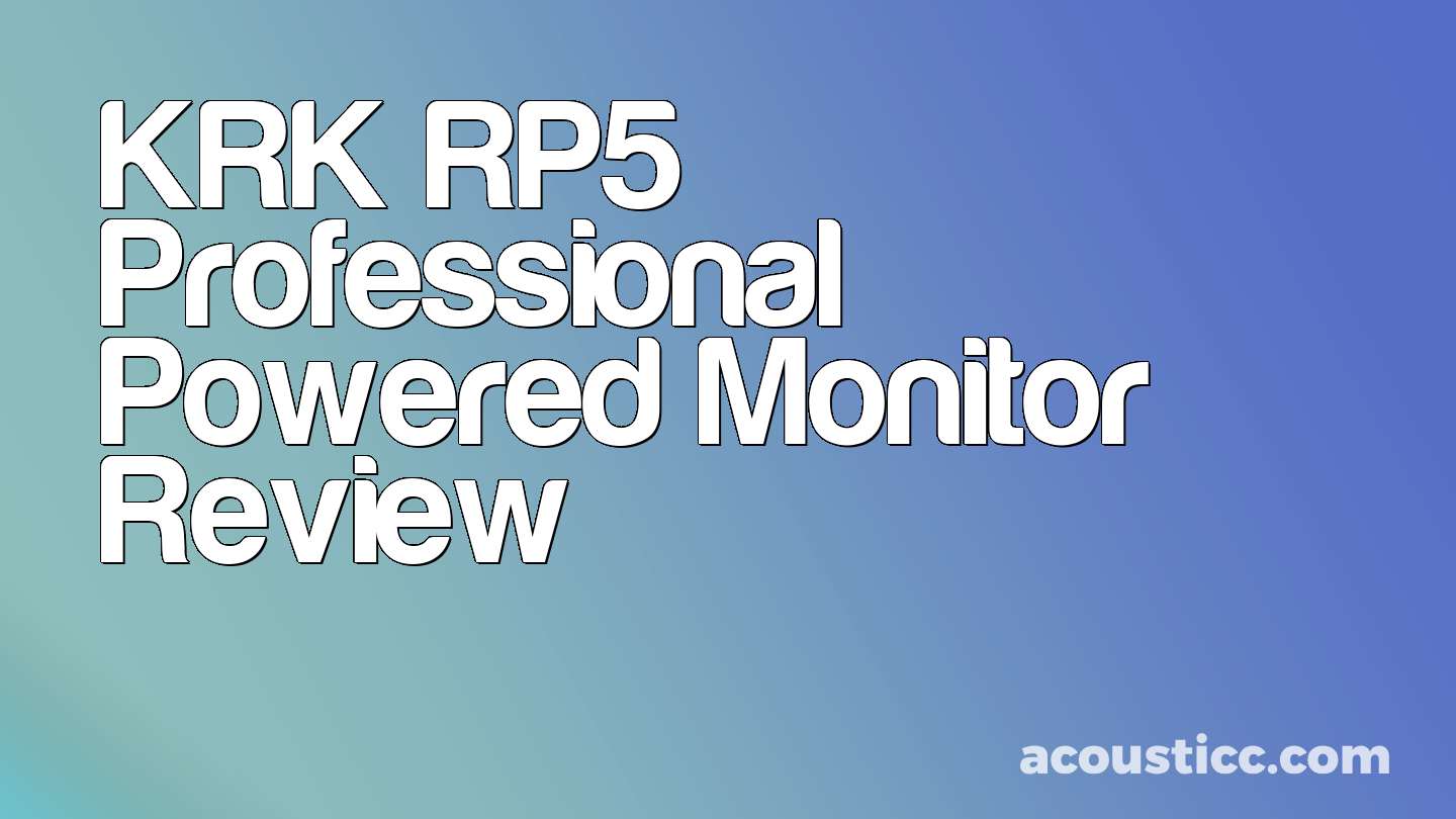 KRK RP5 Professional Powered Monitor Review