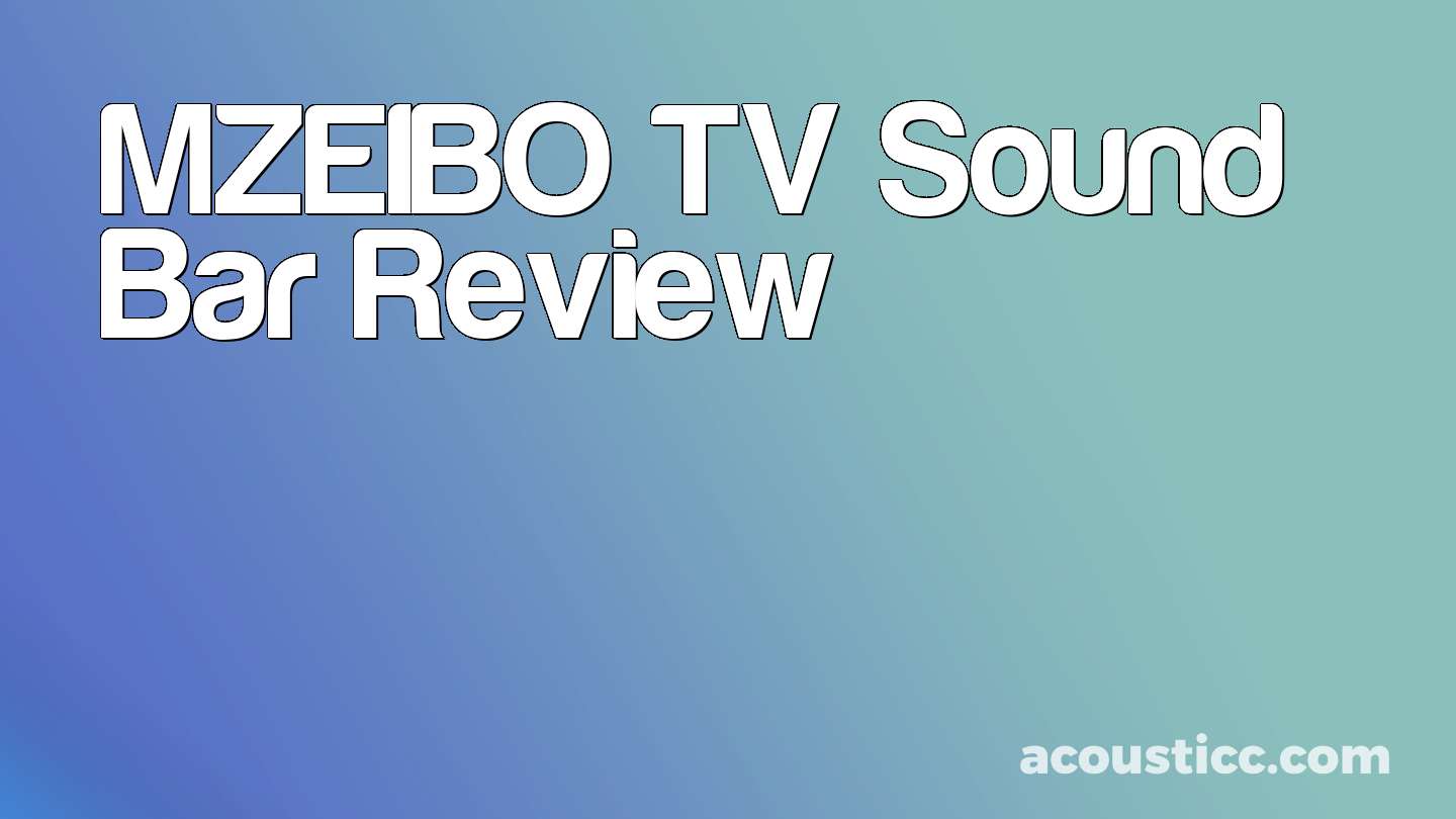 MZEIBO TV Sound Bar Review