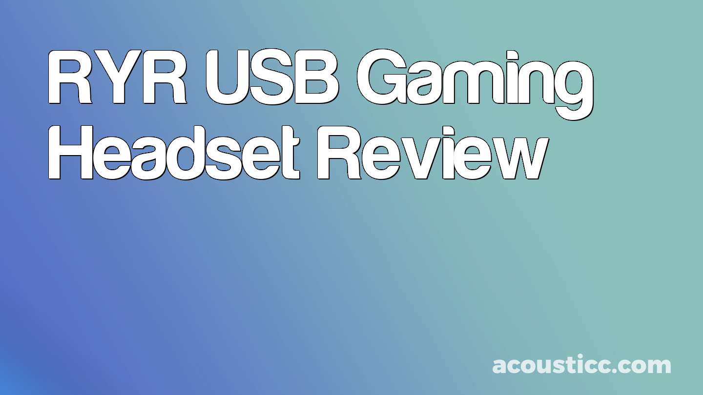 RYR USB Gaming Headset Review